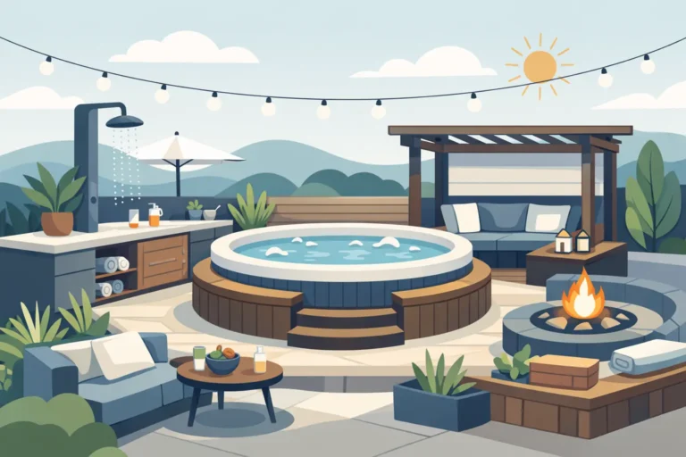 11 Hot Tub Surround Ideas That Add Function