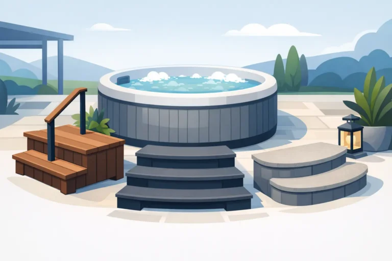 Custom Hot Tub Steps That Fit and Last