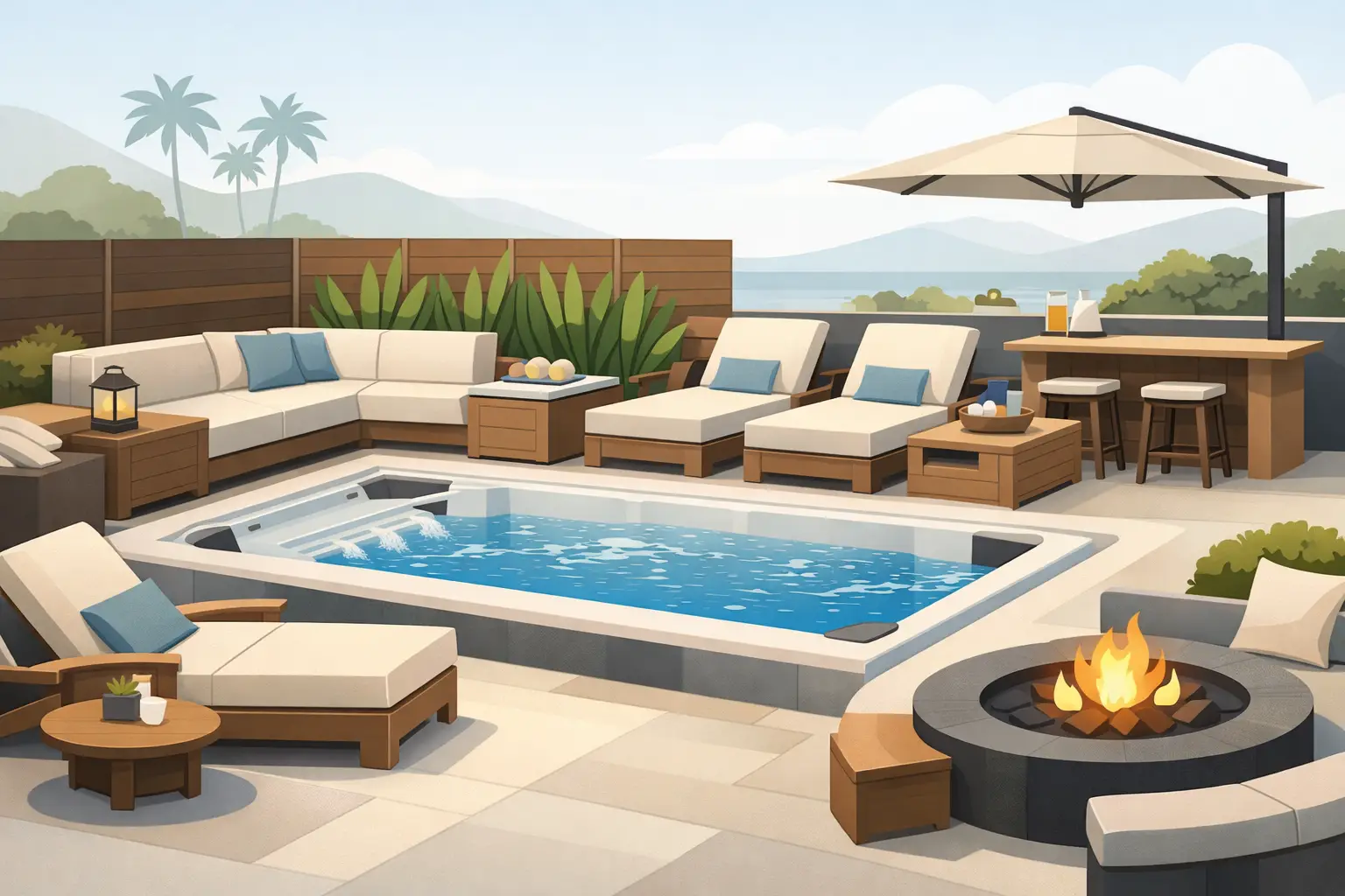 Custom Swim Spa Furniture That Fits Right