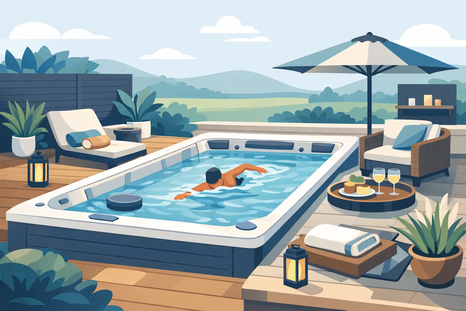How to Accessorize a Swim Spa Well