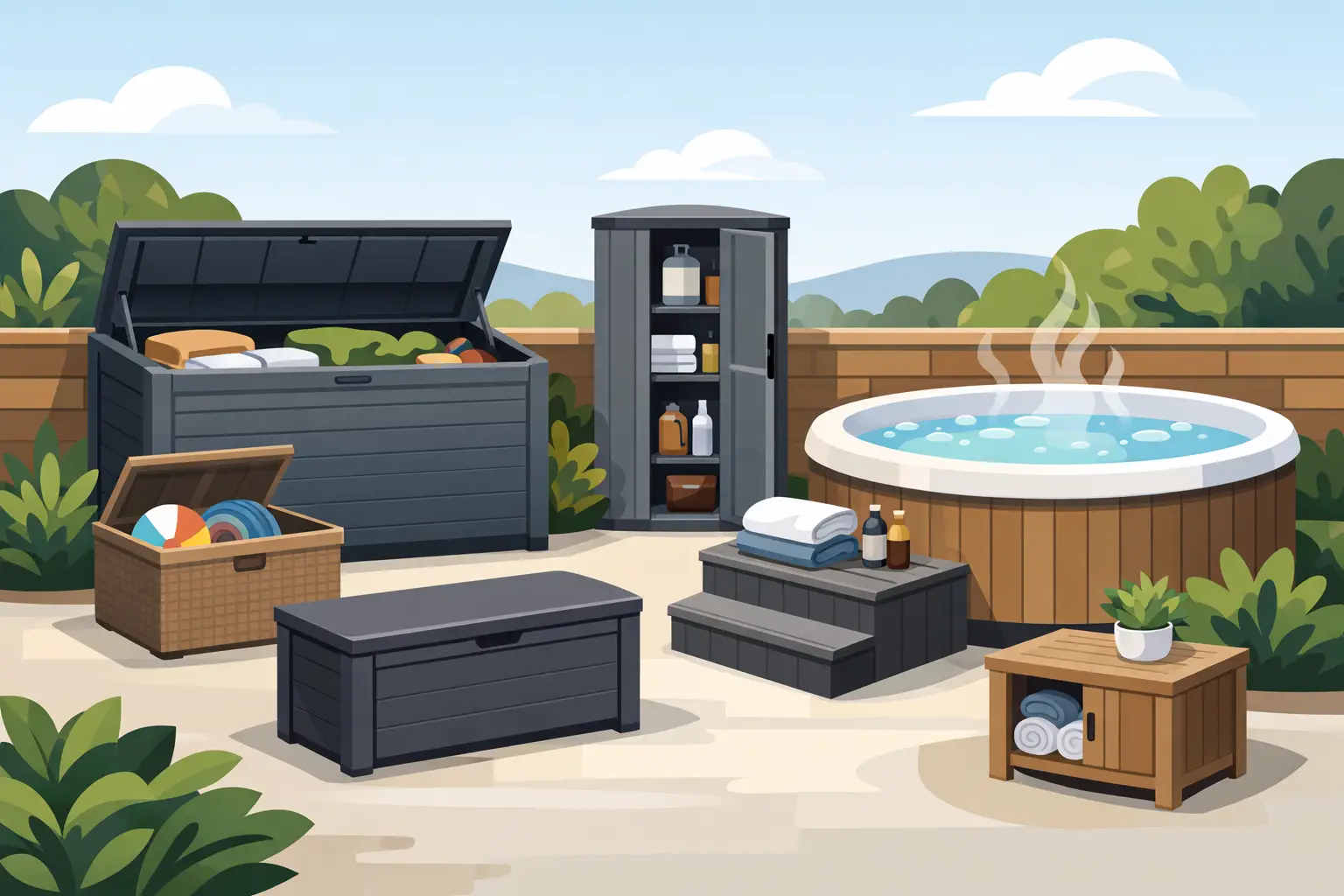 Best Outdoor Storage Near Hot Tubs That Works