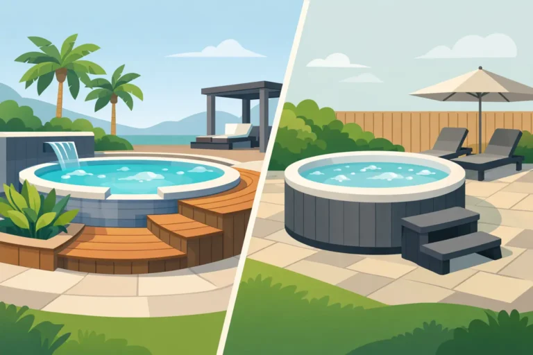 Custom Versus Standard Spa Steps for Your Backyard