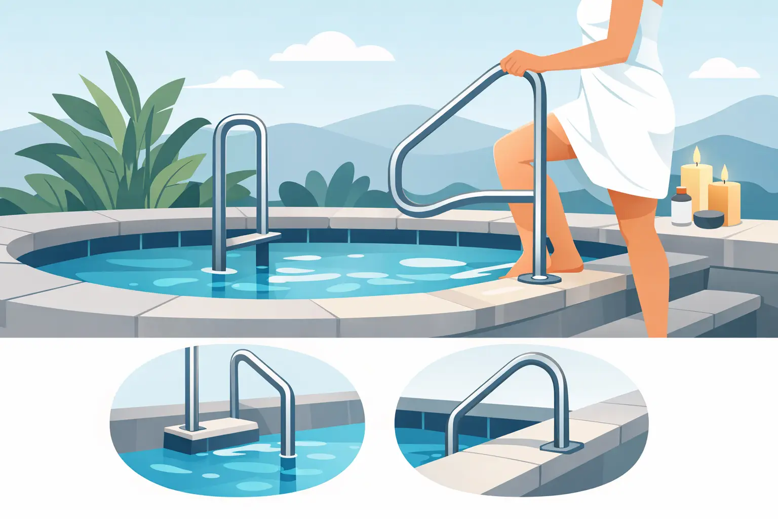How to Choose Spa Handrails for Safer Entry