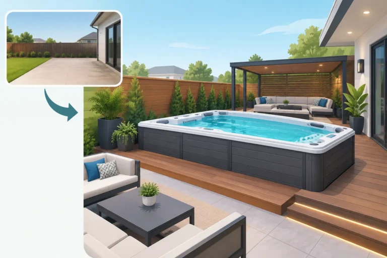 A Swim Spa Patio Transformation Example That Works