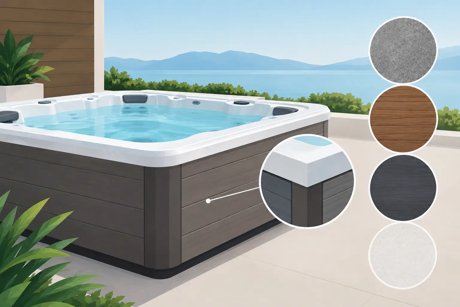 Choosing a Spa Surround Finish That Lasts