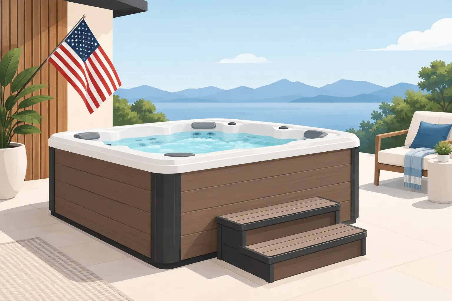 Why Choose USA-Made Spa Furniture for Your Home?